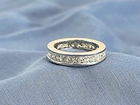 Alliance ring met natuurlijke prinses geslepen diamanten - afbeelding 1 van  8