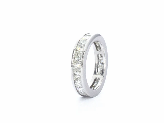 Alliance ring met natuurlijke prinses geslepen diamanten - afbeelding 3 van  8