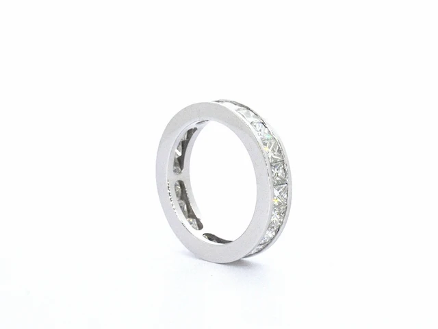 Alliance ring met natuurlijke prinses geslepen diamanten - afbeelding 4 van  8