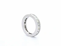 Alliance ring met natuurlijke prinses geslepen diamanten - afbeelding 4 van  8