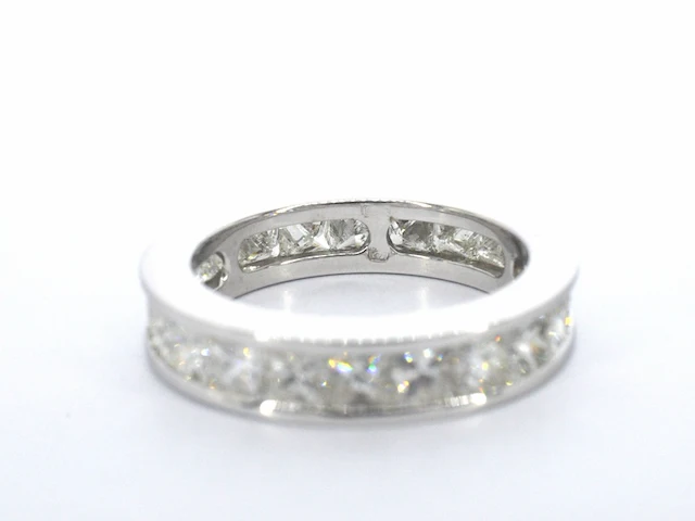 Alliance ring met natuurlijke prinses geslepen diamanten - afbeelding 6 van  8