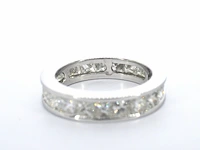 Alliance ring met natuurlijke prinses geslepen diamanten - afbeelding 6 van  8