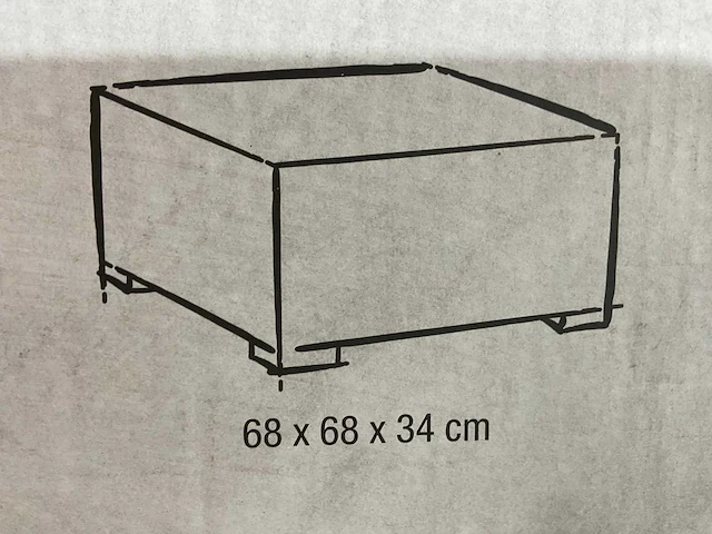 Allibert - california - hocker 68x68x35 cm - afbeelding 4 van  5