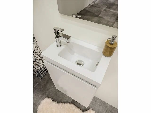 Allibert porto pack fonteinmeubel 40cm glanzend gelakt wit - afbeelding 2 van  3