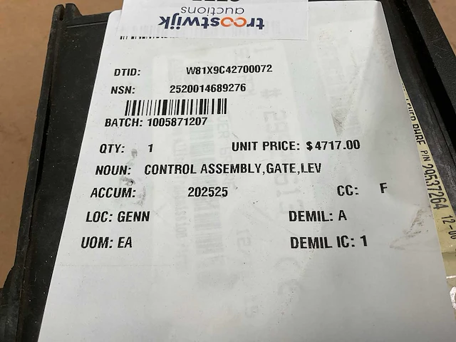 Allison control assembly lever - afbeelding 4 van  4
