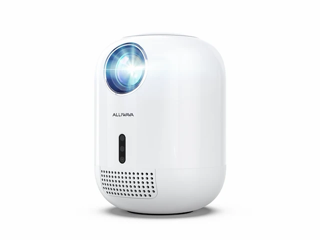 Alliwava beamer autofocus/trapeziumcorrectie met 5g wifi en bluetooth 4k native 1080p wit - afbeelding 1 van  5