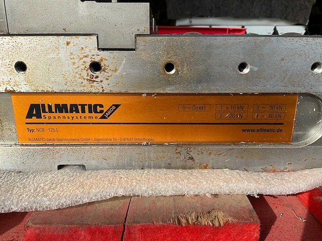 Allmatic spannsysteme - nc8-125l - machineklem - afbeelding 2 van  10