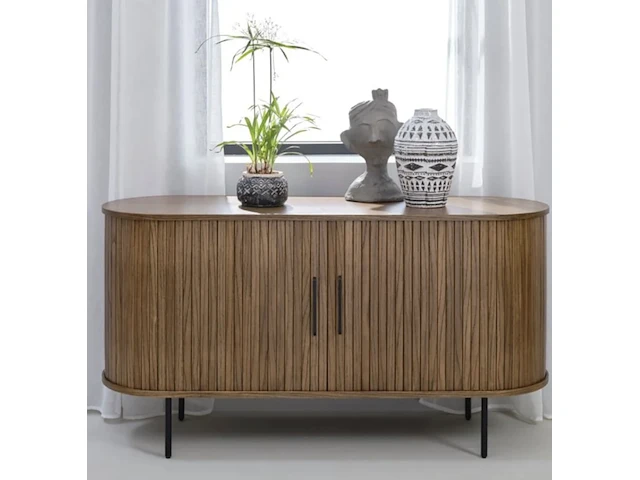 Alon dressoir - b 140 cm - smoked eiken, by fonq, bruin - afbeelding 1 van  5