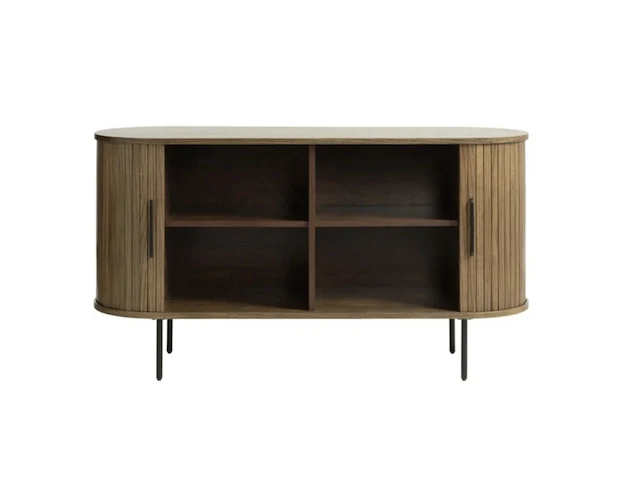 Alon dressoir - b 140 cm - smoked eiken, by fonq, bruin - afbeelding 5 van  5
