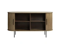 Alon dressoir - b 140 cm - smoked eiken, by fonq, bruin - afbeelding 5 van  5