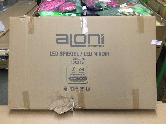 Aloni - ldh1075 - badkamerspiegel 100x60 cm met verlichting & verwarming - afbeelding 2 van  4