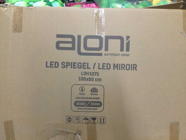Aloni - ldh1075 - badkamerspiegel 100x60 cm met verlichting & verwarming - afbeelding 2 van  4