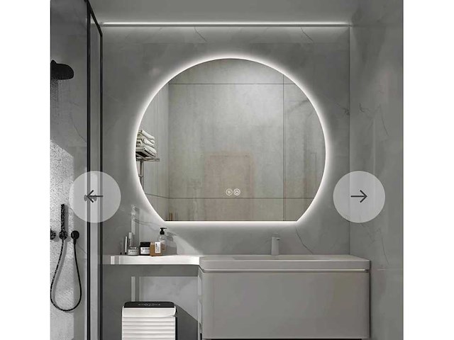 Aloni - ldhk1806 - spiegel 120x100 cm met led (14x) - afbeelding 1 van  4