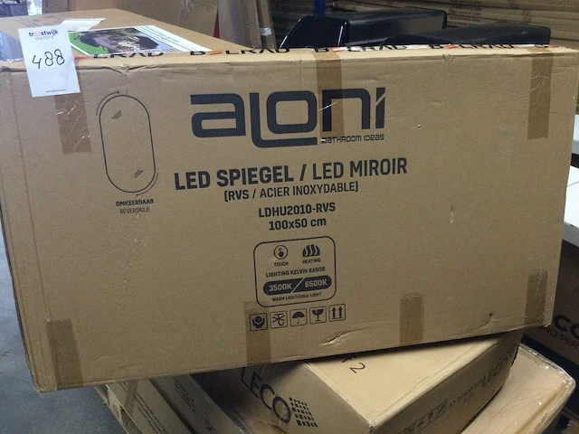 Aloni - led spiegel ovaal rvs 100x50 cm - afbeelding 2 van  4
