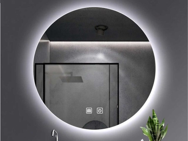 Aloni - omega - ledspiegel rond 80 cm. incl. verwarming. - afbeelding 1 van  4