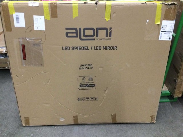 Aloni - omega - ledspiegel rond 80 cm. incl. verwarming. - afbeelding 2 van  4