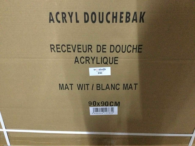 Aloni - swb-9090 - douchebak 90x90 cm. - afbeelding 3 van  3