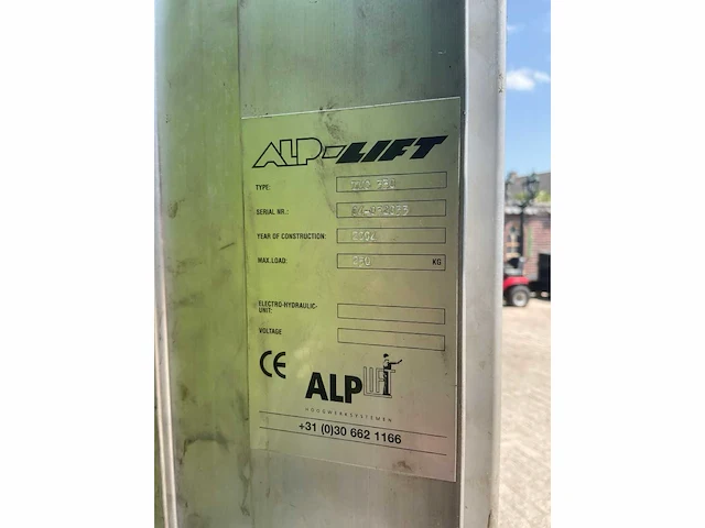 Alp lmc 330 stacker-250kg lift - afbeelding 9 van  12