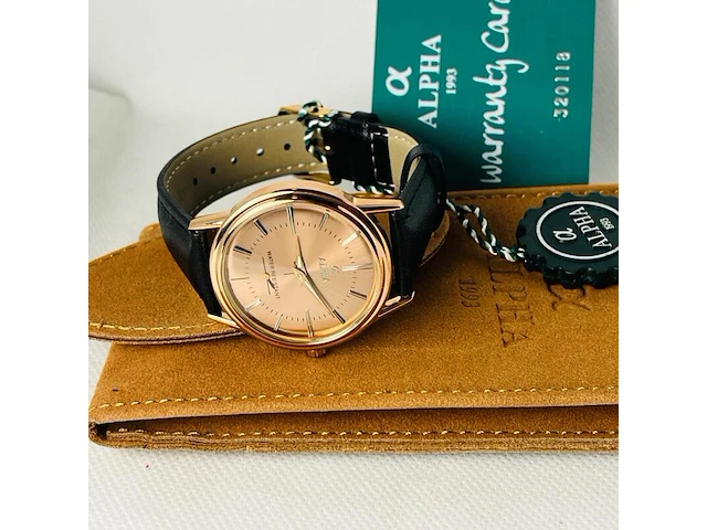 Alpha 1993 herenhorloge - rosé goldplated - afbeelding 3 van  7