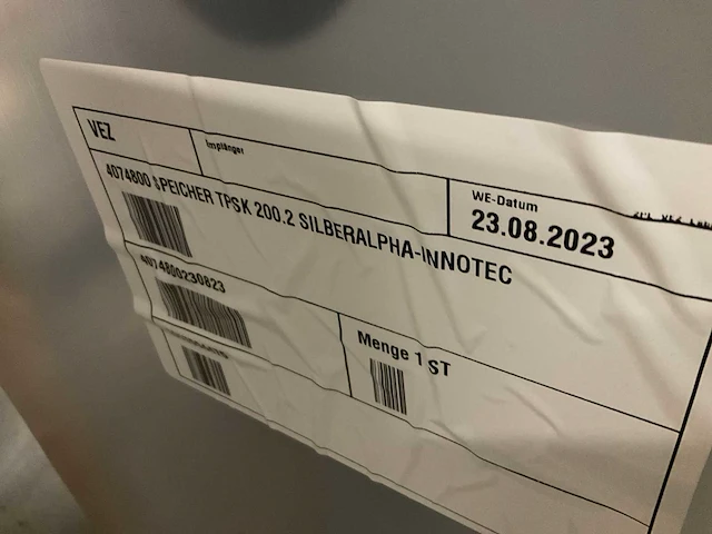 Alpha innotec 2714765 buffervat 200 liter - afbeelding 4 van  4