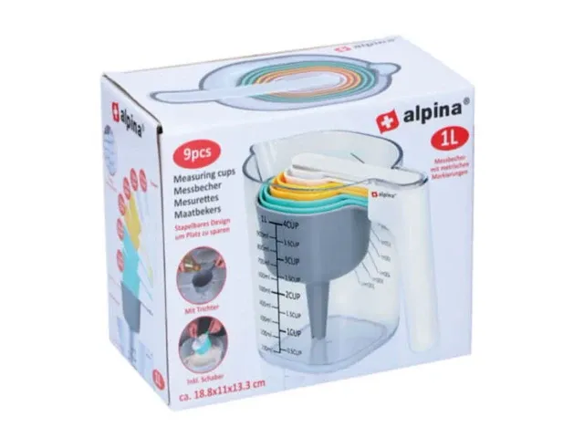 Alpina 9-delig maatbekerset 1 liter - afbeelding 3 van  5