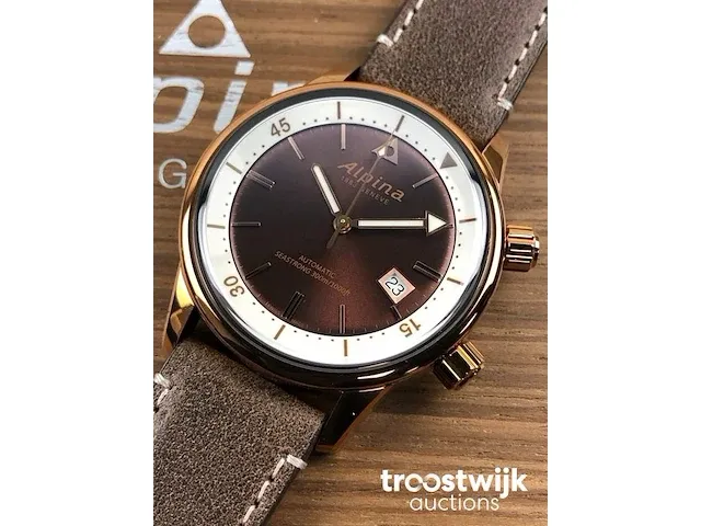 Alpina seastrong diver heritage automatic al-525brc4h4 herenhorloge - afbeelding 2 van  9
