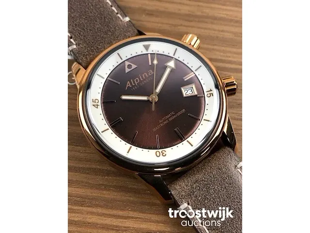 Alpina seastrong diver heritage automatic al-525brc4h4 herenhorloge - afbeelding 3 van  9