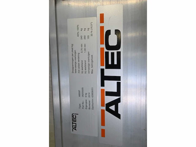 Altec abs5f aluminium oprijplaat (2x) - afbeelding 4 van  4