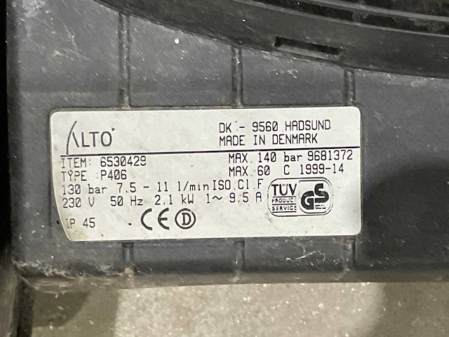 Alto p406 hogedrukreiniger - afbeelding 5 van  5