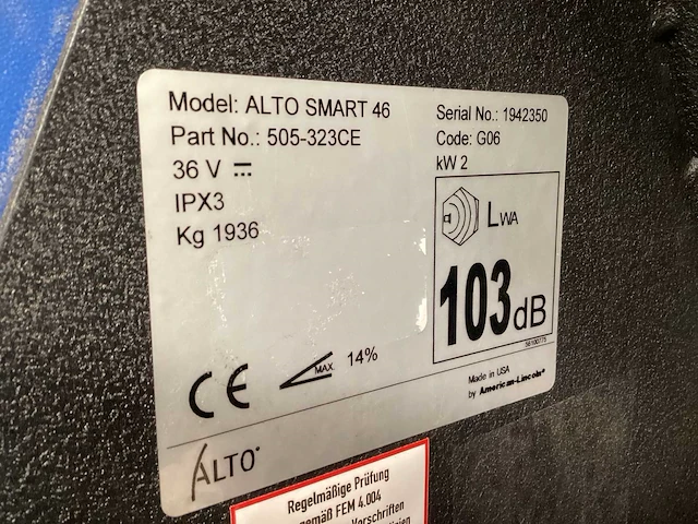 Alto smart 46 straatveegmachine - afbeelding 9 van  9