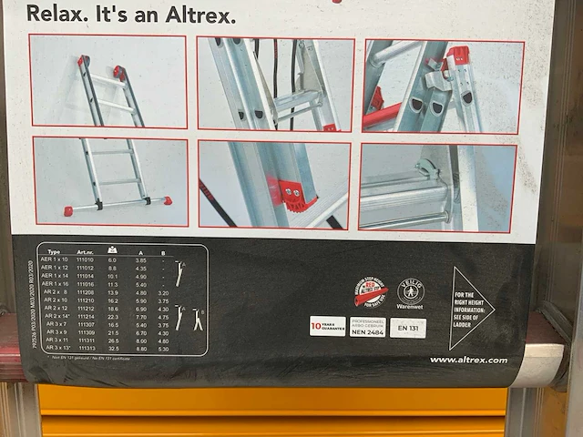 Altrex ladder 2x8 3.9m - afbeelding 3 van  6