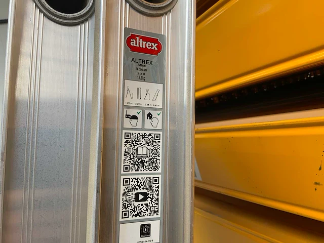 Altrex ladder 2x8 3.9m - afbeelding 5 van  6