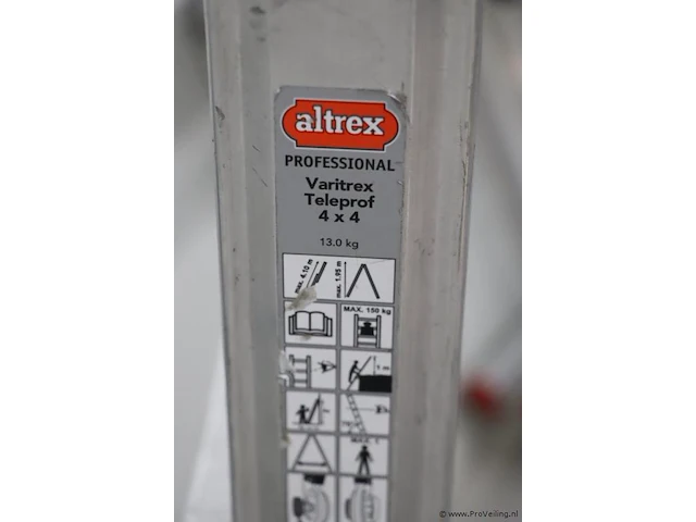Altrex ladder varitrex teleprof 4x4 - afbeelding 3 van  6