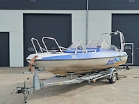 Aluminium boot, buster, xxl, 2007, incl. buitenboordmotor en boottrailer - afbeelding 1 van  56