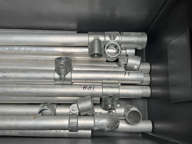 Aluminium buizen/frame, transportkist verrijdbaar - afbeelding 7 van  8