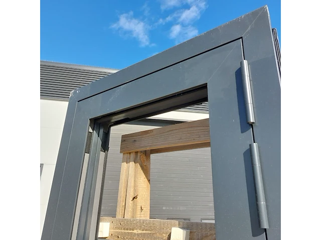 Aluminium deurkozijn, zwartgrijs (mat) - afbeelding 4 van  9