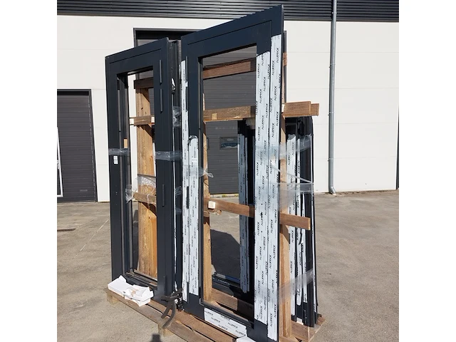 Aluminium deurkozijn, zwartgrijs (mat) - afbeelding 2 van  8