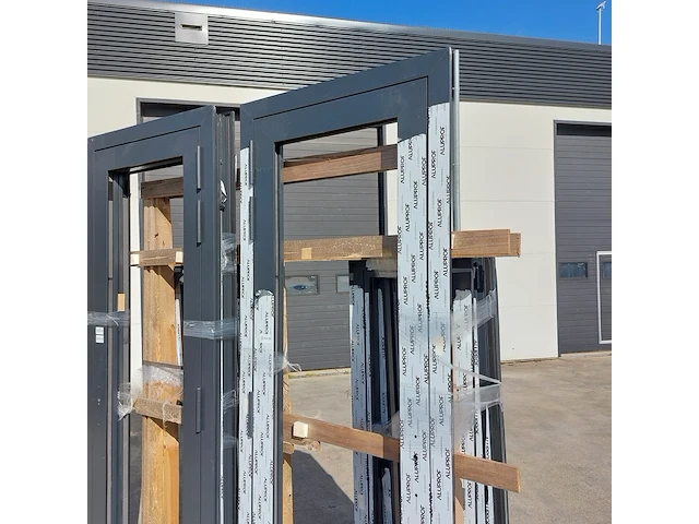 Aluminium deurkozijn, zwartgrijs (mat) - afbeelding 2 van  6