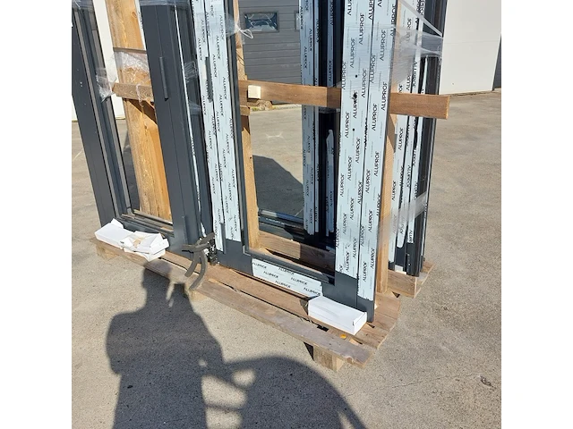 Aluminium deurkozijn, zwartgrijs (mat) - afbeelding 3 van  6