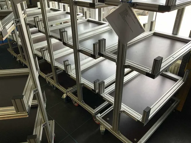 Aluminium dubbelzijdige transportwagen (7x) - afbeelding 4 van  4