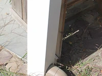 Aluminium overkapping hoekvorm v.v. verlichting en interne waterafvoer. afmeting 310 x 310 x 275 cm. let op... - afbeelding 4 van  5