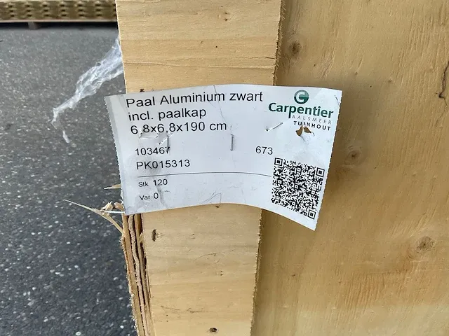 Aluminium paal zwart - afbeelding 5 van  5
