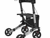 Aluminium rollator vital - zwart - inklapbaar - afbeelding 4 van  5