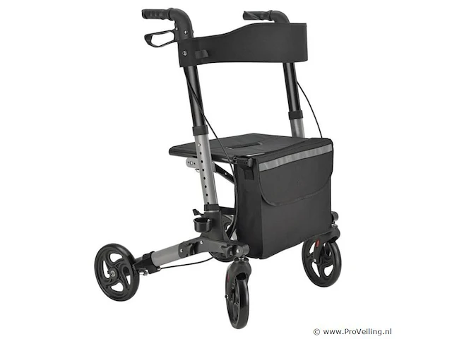 Aluminium rollator vital - zwart - inklapbaar - afbeelding 5 van  5