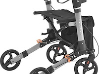 Aluminium rollator vital - zwart - inklapbaar - afbeelding 3 van  5