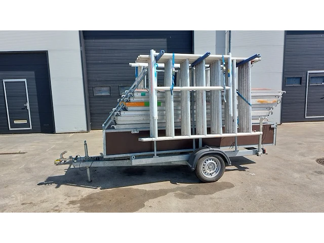 Aluminium rolsteiger op aanhanger, kelfort, grijs / chroom - afbeelding 3 van  24