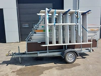 Aluminium rolsteiger op aanhanger, kelfort, grijs / chroom - afbeelding 3 van  24