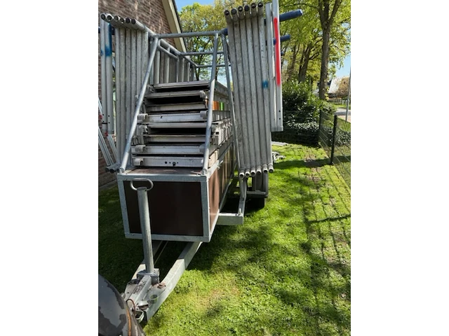 Aluminium rolsteiger op aanhanger, kelfort, grijs / chroom - afbeelding 5 van  24