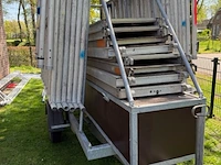 Aluminium rolsteiger op aanhanger, kelfort, grijs / chroom - afbeelding 6 van  24