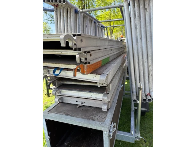 Aluminium rolsteiger op aanhanger, kelfort, grijs / chroom - afbeelding 9 van  24